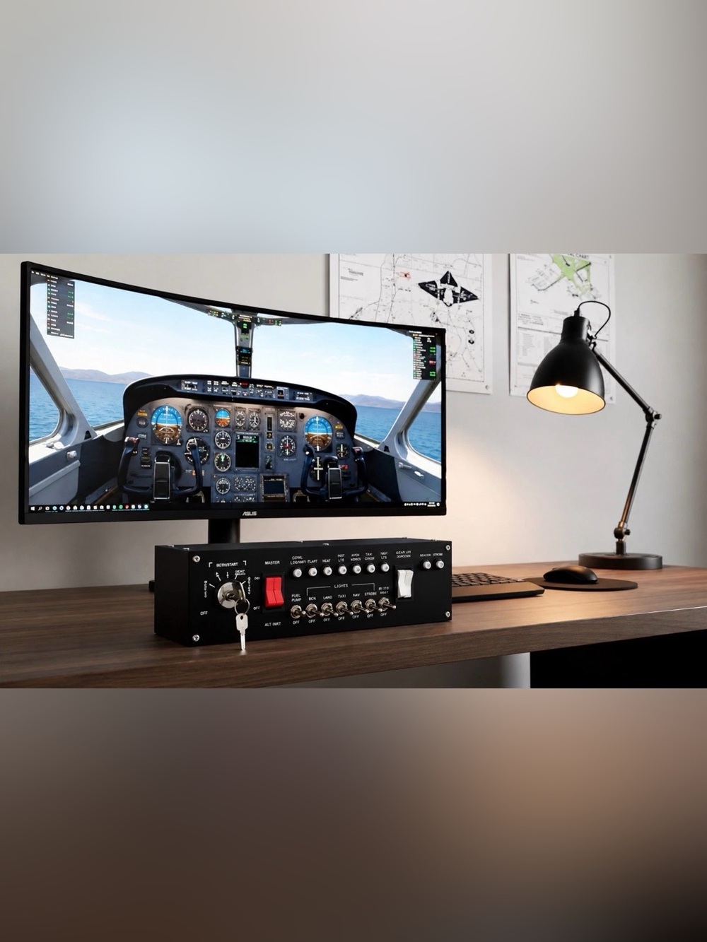 Meza Ignition Panel USB for MSFS2020 X-Plane Home Cockpit Flight Simulator
